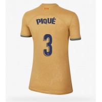Barcelona Gerard Pique #3 Fußballbekleidung Auswärtstrikot Damen 2022-23 Kurzarm